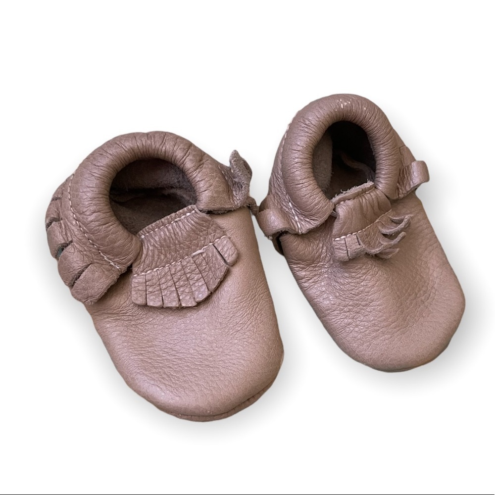Baby Crib Shoe Moccasin Gold